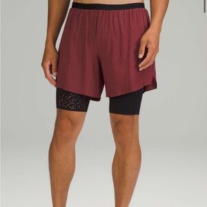Lululemon Men’s Surge Lined Short 6" Special Edition Mulled Wine Red Large